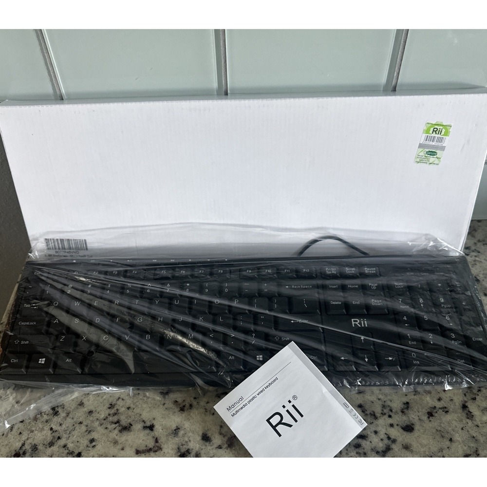 New‎ Rii RK907 Ultra-Slim Compact USB Wired Keyboard for Mac and RK907-1Pcs